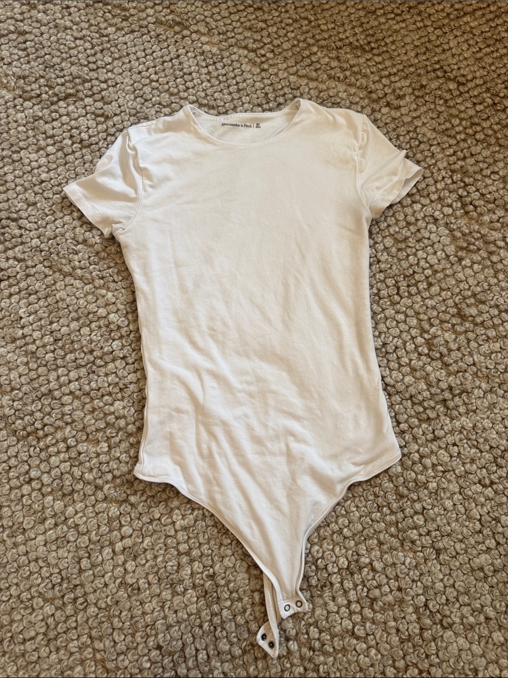 Abercrombie Everyday White Short-Sleeve Bodysuit -Tall